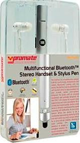 0161815222062 Promate BluPen.2 Multifunctional Bluetooth Stereo Handset &amp Stylus Pen Retail Bo 1 Year Warra