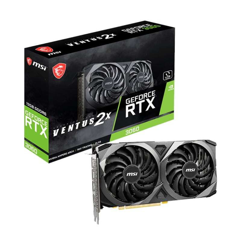 RTX3060VENTUS2X12GOC MSI Nvidia GeForce RTX 3060 VENTUS 2X 12G OC 192Bit Graphics Card