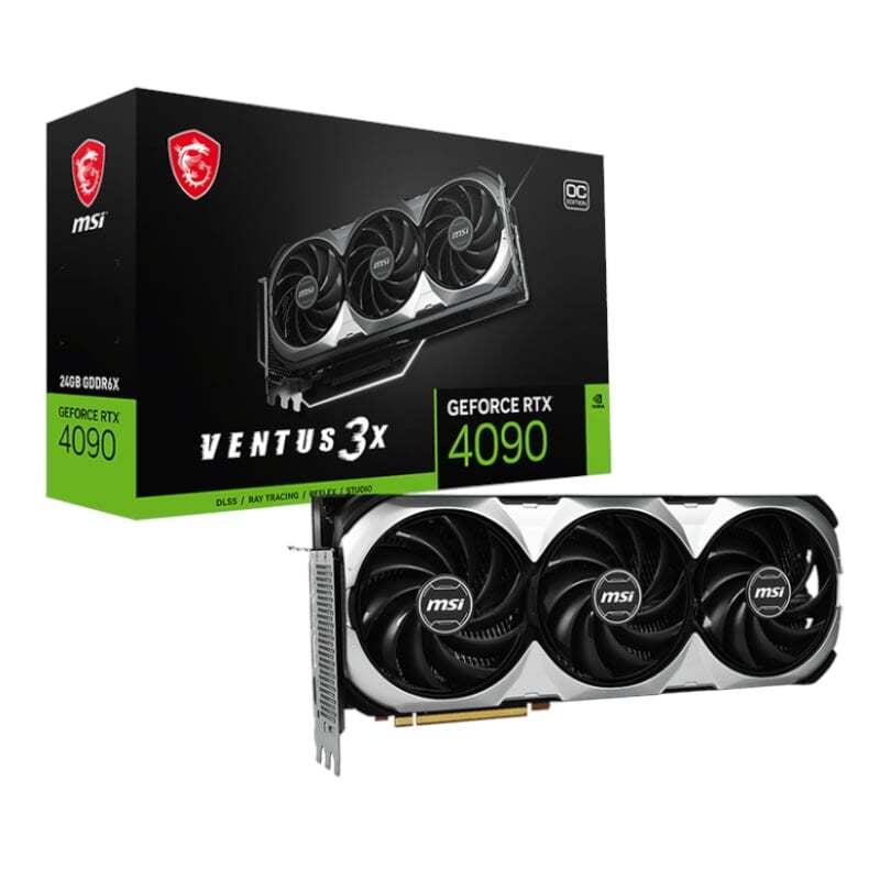 RTX4090VENTUS3XOC24G MSI Nvidia GeForce RTX 4090 Ventus 3X OC 24G GDDR6X 256BIT Graphics Card