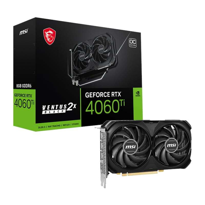 RTX4060TIVENTUS2X8GOCBLK MSI GF RTX 4060TI VENTUS 2X 8G OC BLACK