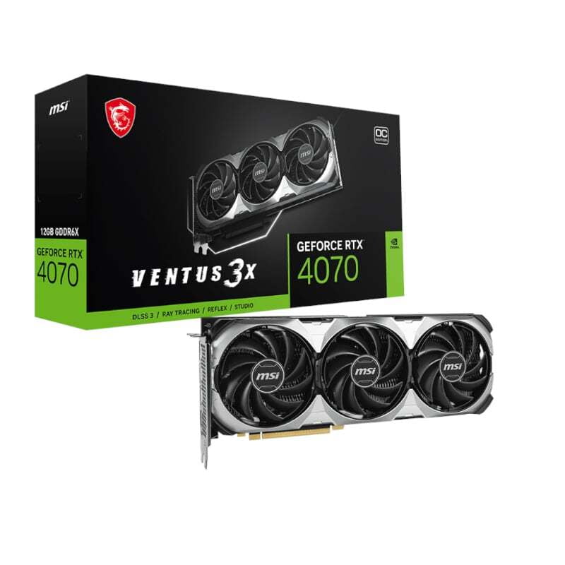 RTX4070VENTUS3XE12GOC MSI GF RTX 4070 VENTUS 3X E 12G OC